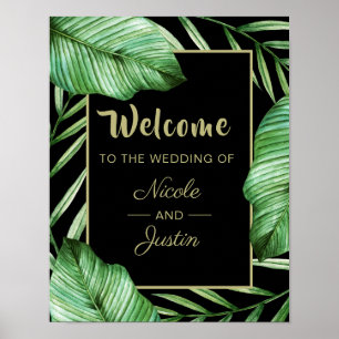 Affiche Panneau de Bienvenue à la Végétation Tropicale