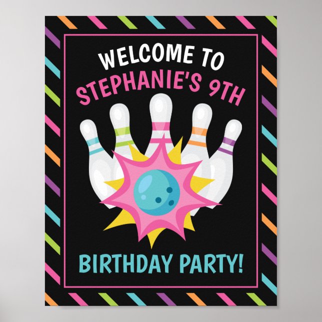 Affiche Panneau de bienvenue à une fête d'anniversaire de  (Devant)
