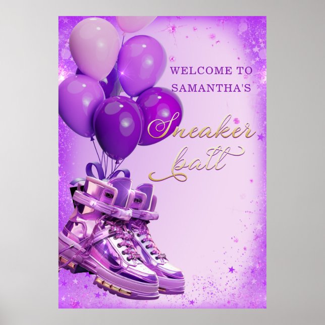 Affiche Panneau de bienvenue à une fête d'anniversaire pou (Devant)