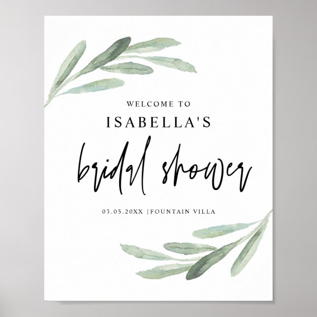 Affiche Panneau de bienvenue à une fête de mariage avec br (Devant)
