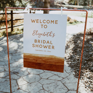 Affiche Panneau de bienvenue abstrait désert en aquarelle 