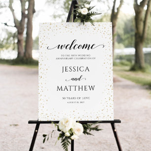 Affiche Panneau de Bienvenue Anniversaire de Mariage Confe