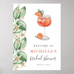 Affiche Panneau de bienvenue Aperol Spritz Orange pour la