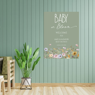 Affiche Panneau de bienvenue aux herbes folles de sauge ve