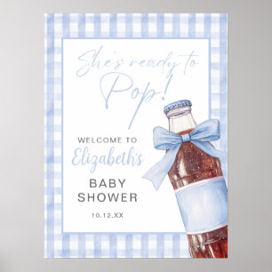 Affiche Panneau de bienvenue Baby Shower Bébé au Biberon a