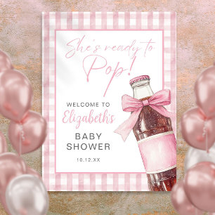 Affiche Panneau de bienvenue Baby Shower Bouteille de Soda