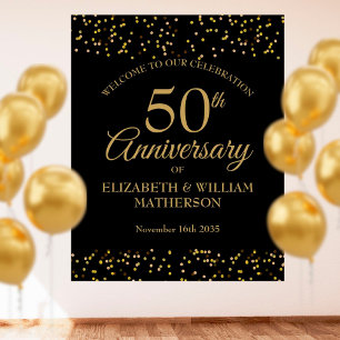 Affiche Panneau de bienvenue Black Gold Dust 50e anniversa