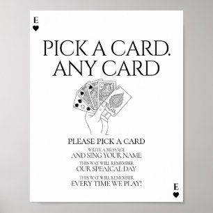 Affiche Panneau de bienvenue Carte à jouer, Choisissez une
