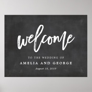 Affiche Panneau de Bienvenue Choisissez Votre Taille Table