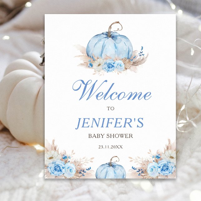 Affiche Panneau de Bienvenue Citrouille Baby Shower (Créateur téléchargé)