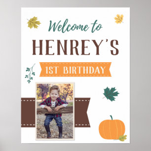 Affiche Panneau de bienvenue d'anniversaire de photos de c