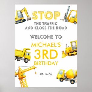 Affiche Panneau de bienvenue d'anniversaire pour camions d