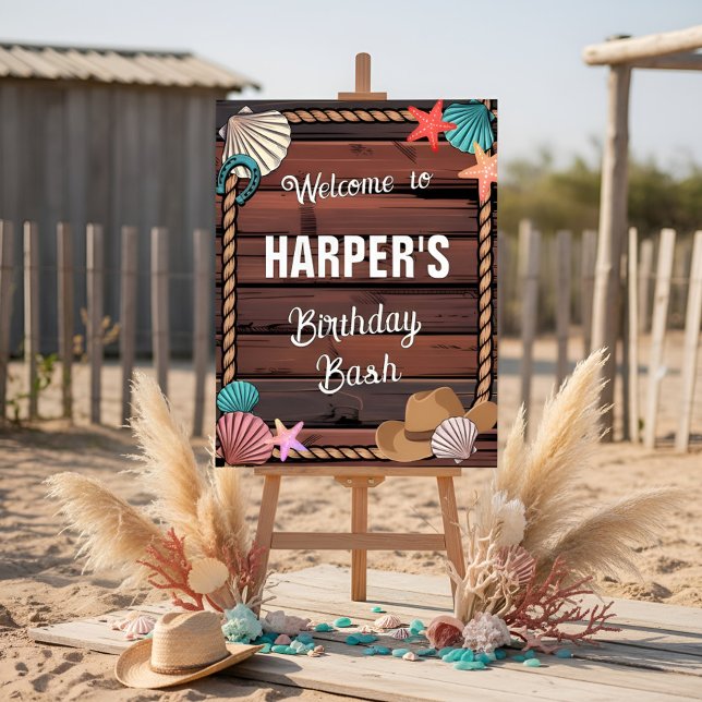 Affiche Panneau de bienvenue d'anniversaire Western Coasta (Créateur téléchargé)