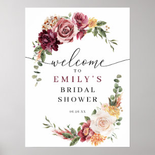 Affiche Panneau de bienvenue de Baby Shower Country Boho