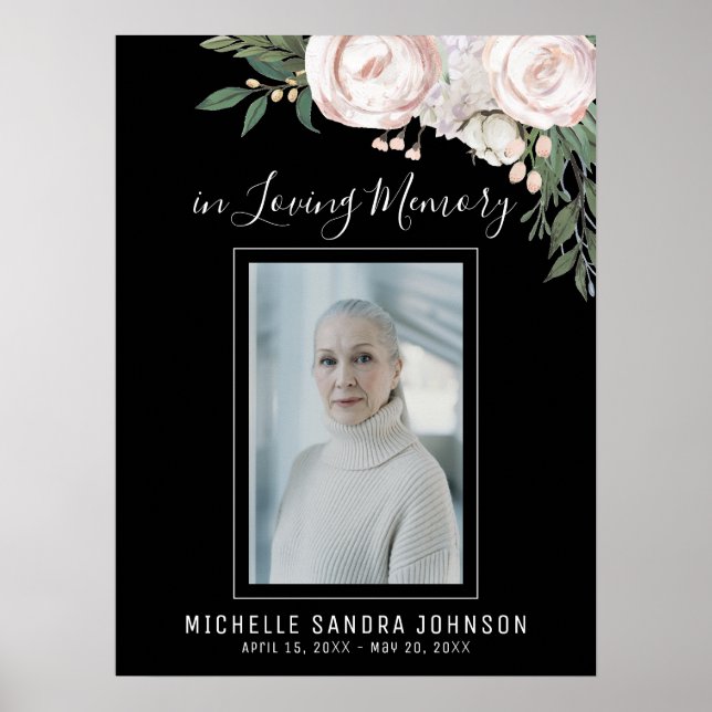 Affiche Panneau de bienvenue de célébration de vie de deui (Devant)