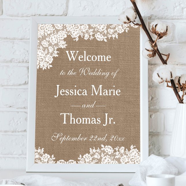 Affiche Panneau de bienvenue de la collection de mariage B (Créateur téléchargé)