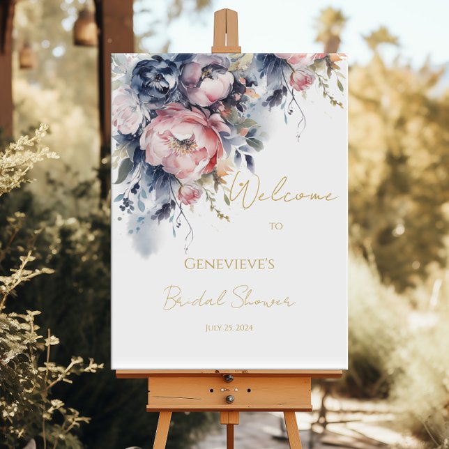 Affiche Panneau de bienvenue de la Marine et de la douche  (Créateur téléchargé)