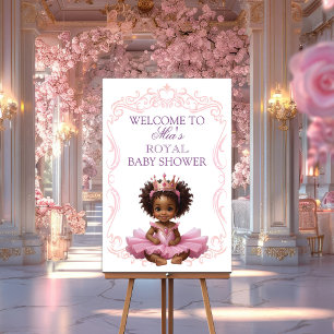 Affiche Panneau de bienvenue de la princesse royale afro-a