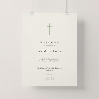Affiche Panneau de bienvenue de l'église de baptême Grace