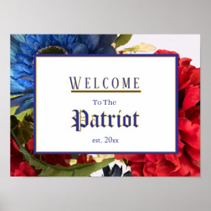 Affiche Panneau de bienvenue de l'établissement patriotiqu