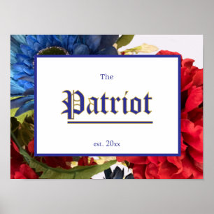 Affiche Panneau de bienvenue de l'établissement patriotiqu