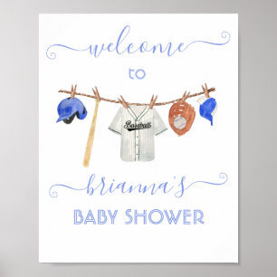 Affiche Panneau de bienvenue de Little Slugger Baby shower