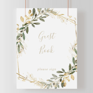 Affiche Panneau de bienvenue de mariage automnal à feuilla