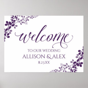 Affiche Panneau de bienvenue de mariage Baby's Breath Vi
