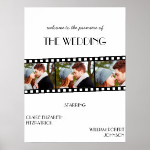 Affiche Panneau de bienvenue de mariage de bande de film d