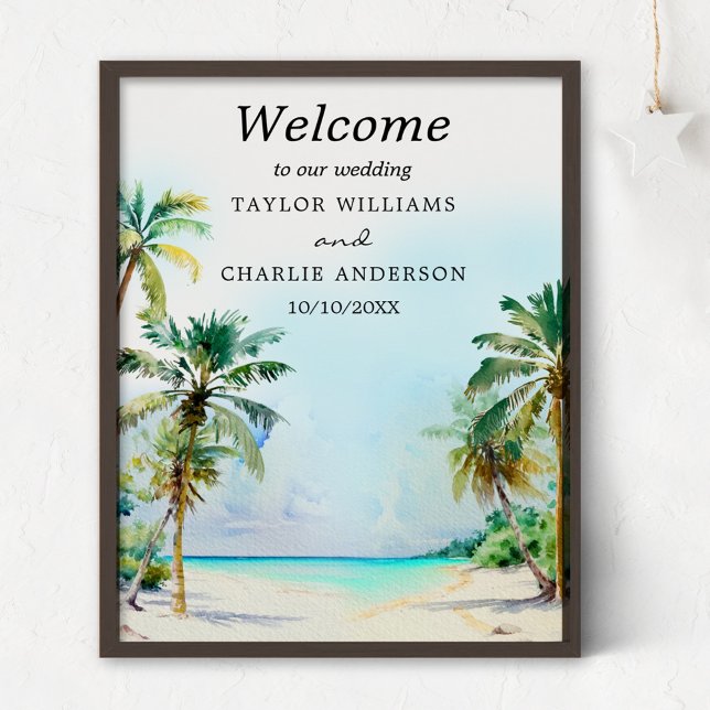 Affiche Panneau de bienvenue de mariage de destination de  (Créateur téléchargé)