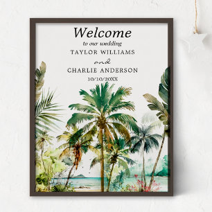 Affiche Panneau de bienvenue de mariage de destination de 