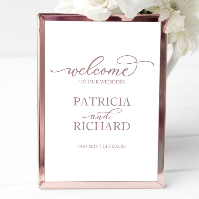 Affiche Panneau de bienvenue de mariage | Écriture simple  (Créateur téléchargé)