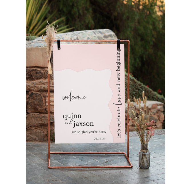 Affiche Panneau de bienvenue de mariage minimal (Créateur téléchargé)