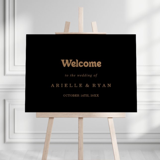 Affiche Panneau de bienvenue de mariage minimal classique  (Créateur téléchargé)