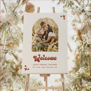 Affiche Panneau de bienvenue de mariage moderne et économi