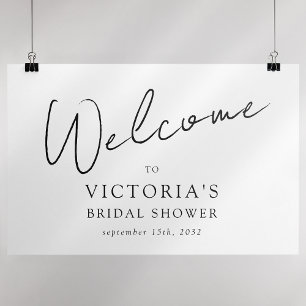 Affiche Panneau de bienvenue de mariage moderne pour la do
