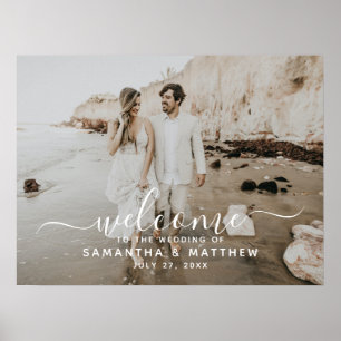Affiche Panneau de bienvenue de mariage sur le thème de la