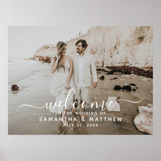Affiche Panneau de bienvenue de mariage sur le thème de la (Devant)