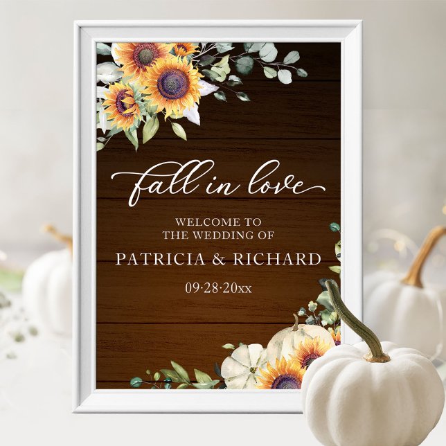 Affiche Panneau de bienvenue de mariage tournesol Coup de  (Créateur téléchargé)