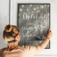 Panneau de bienvenue de mariage Verres à champagne