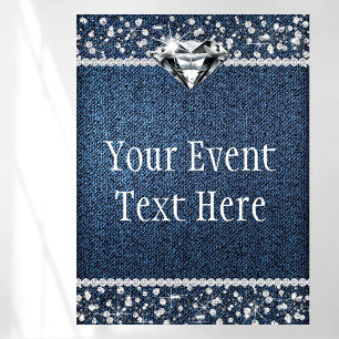 Affiche Panneau de bienvenue Denim Diamond