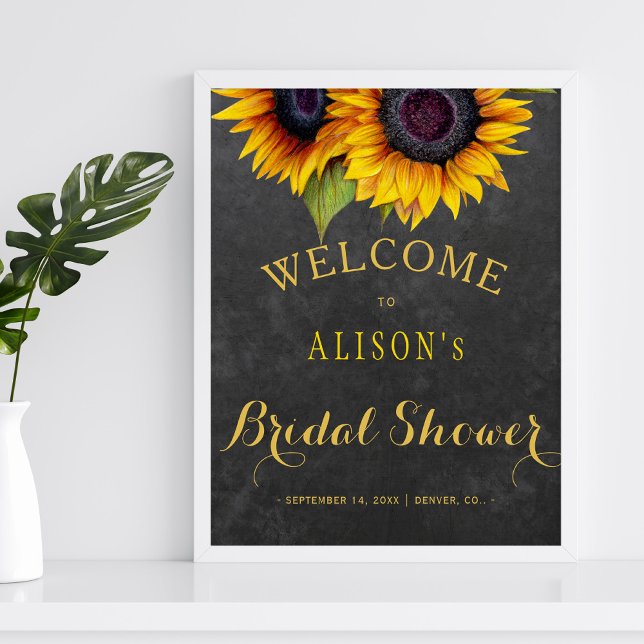Affiche Panneau de bienvenue des tournesols rustiques (Créateur téléchargé)