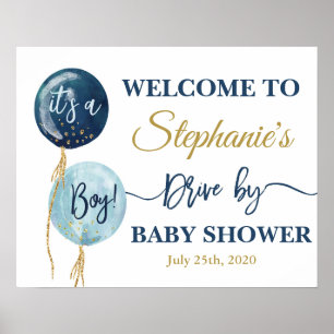 Affiche Panneau de bienvenue du baby shower de lecteur