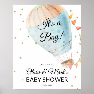 Affiche Panneau de bienvenue du ballon chaud