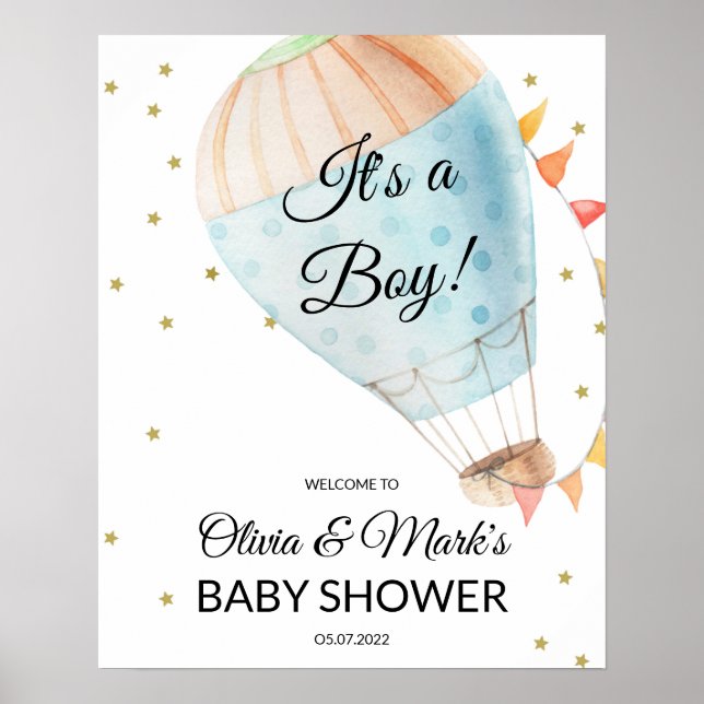 Affiche Panneau de bienvenue du ballon chaud