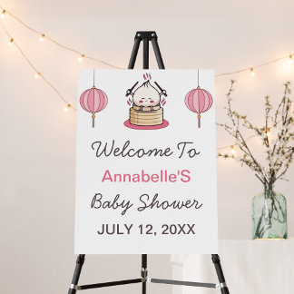 Affiche Panneau de bienvenue du petit Baby shower Dumpling
