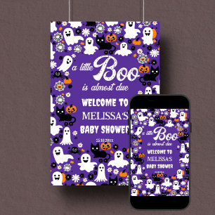 Affiche Panneau de bienvenue du petit baby shower Hallowee