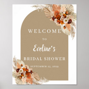 Affiche Panneau de bienvenue en terre cuite orange bordeau