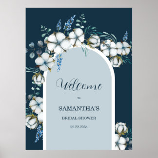 Affiche Panneau de bienvenue Fête des mariées de coton et 