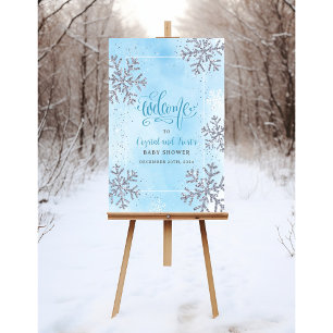 Affiche Panneau de bienvenue Flocon de neige Merveilleux N